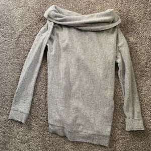 Grey Off the Shoulder Sweater